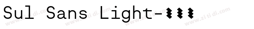 Sul Sans Light字体转换